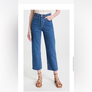 Levi’s Ribcage Straight Ankle Jeans in Jazz Pop Wash